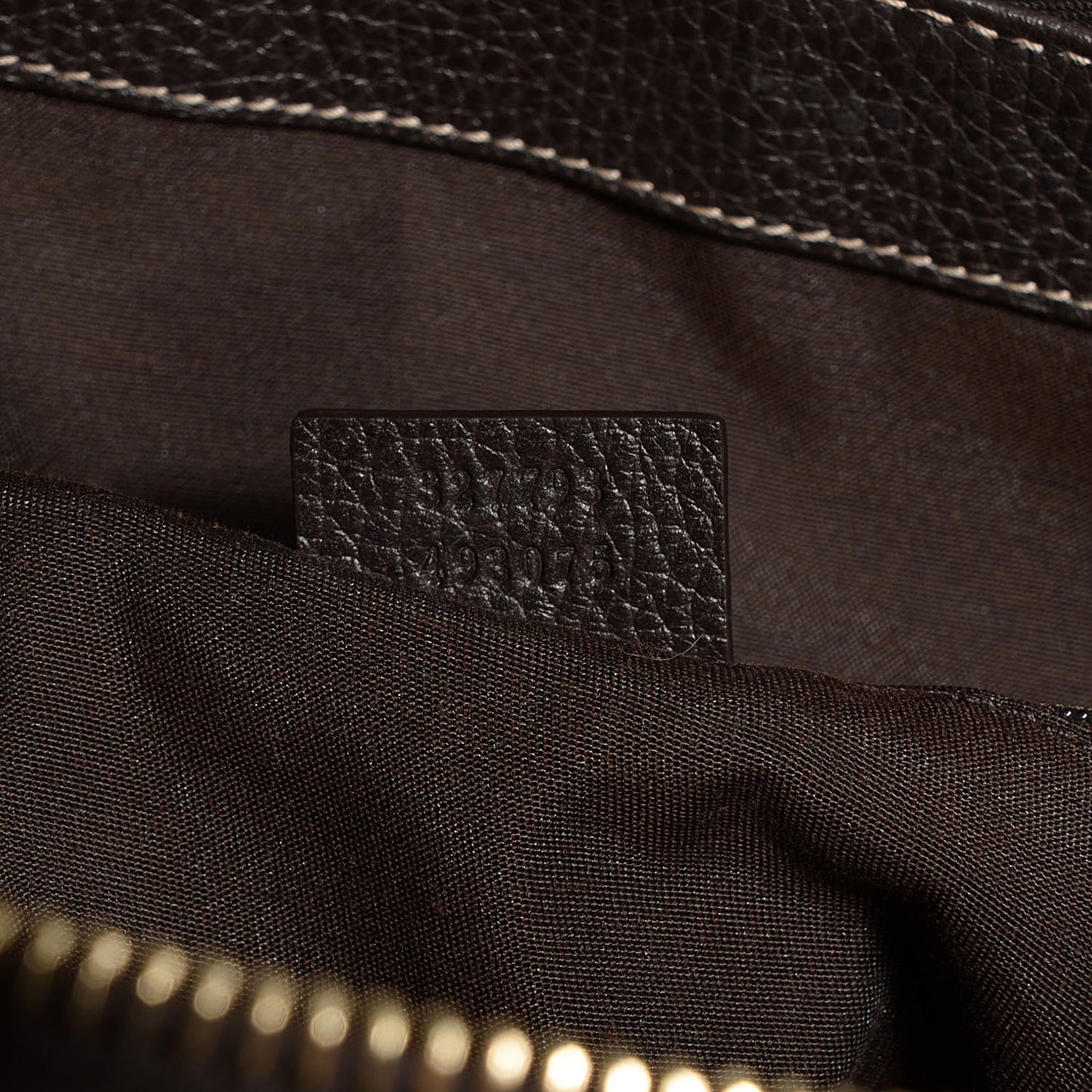 Crystal Monogram Calfskin Large Business Tote Brown