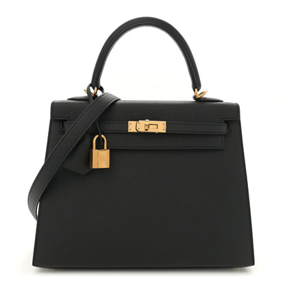 Hermes Epsom Kelly Sellier 25 Black 1 of 11