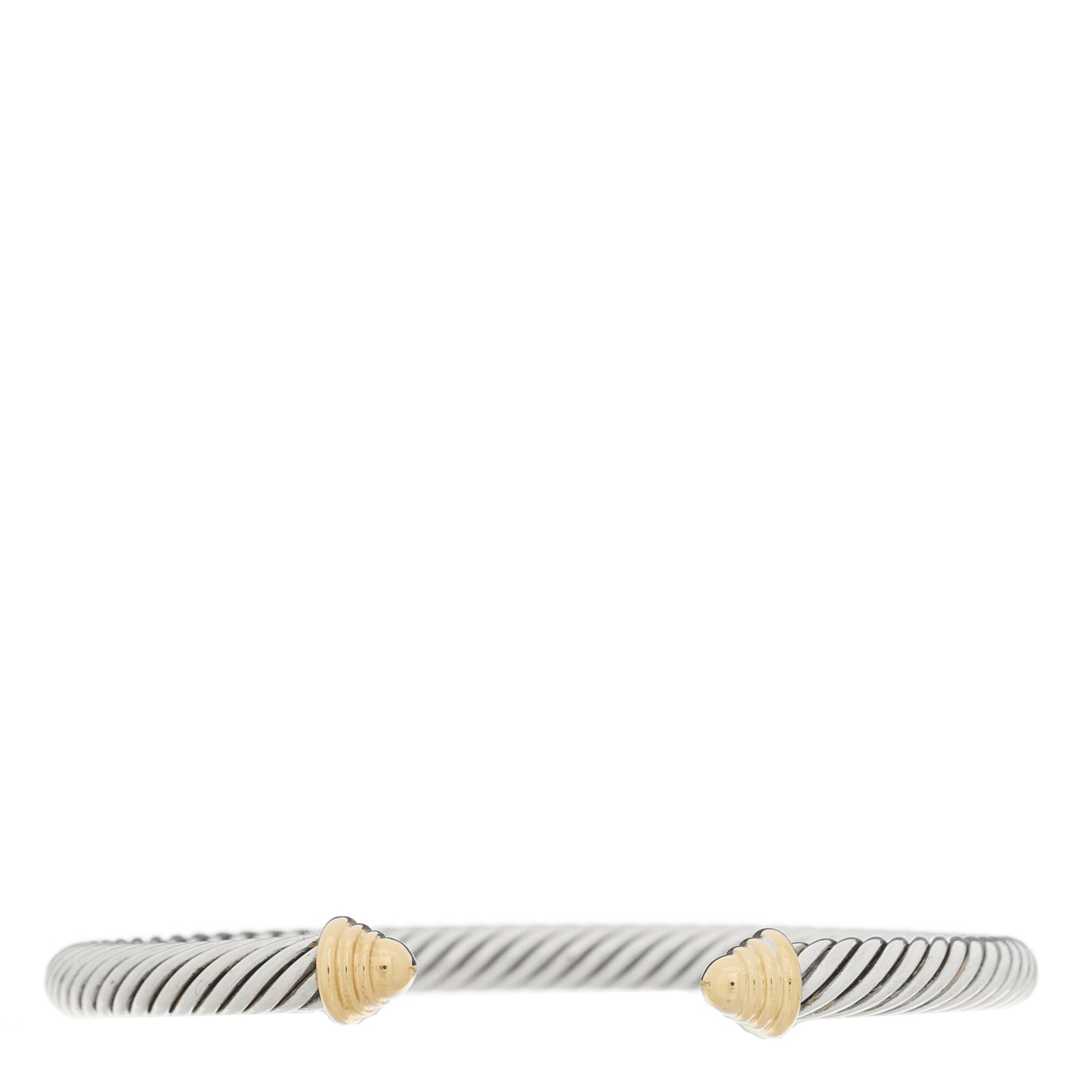 Sterling Silver 14K Yellow Gold 5mm Cable Classics Bracelet