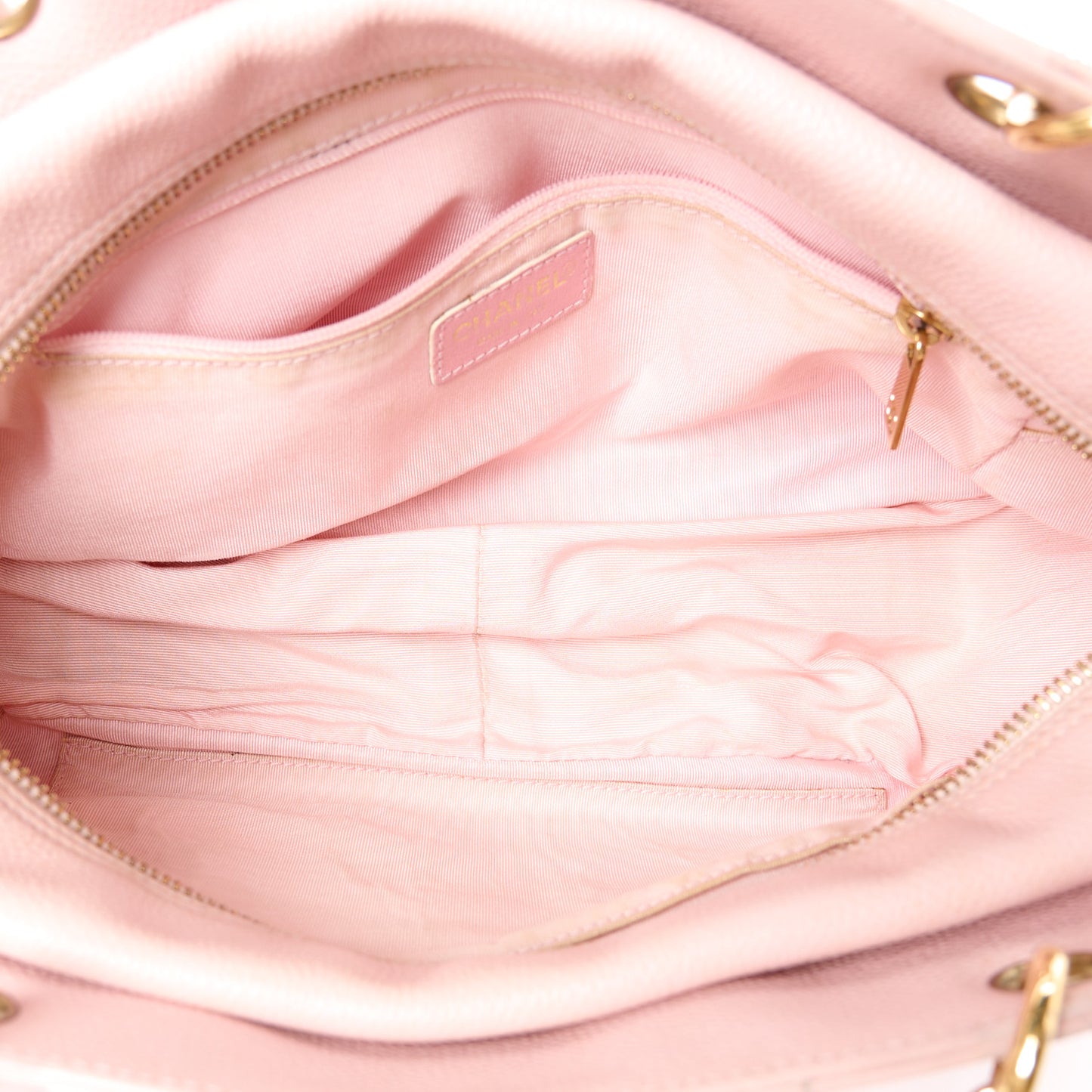 Caviar Quilted Petit Timeless Shopping Tote PTT Light Pink