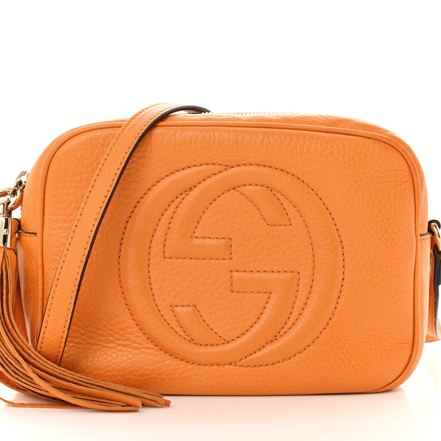 Gucci Pebbled Calfskin Small Soho Disco Bag Curcuma 8 of 16
