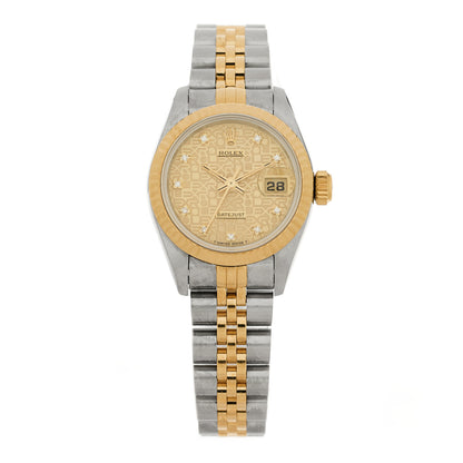 Rolex Stainless Steel 18K Yellow Gold Diamond 26mm Oyster Perpetual Datejust Watch Champagne Jubilee 69173 1 of 4
