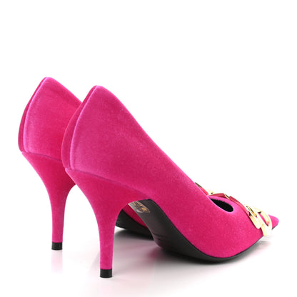Balenciaga Velvet De Soie Pumps 35 Rose Fuchsia 4 of 9