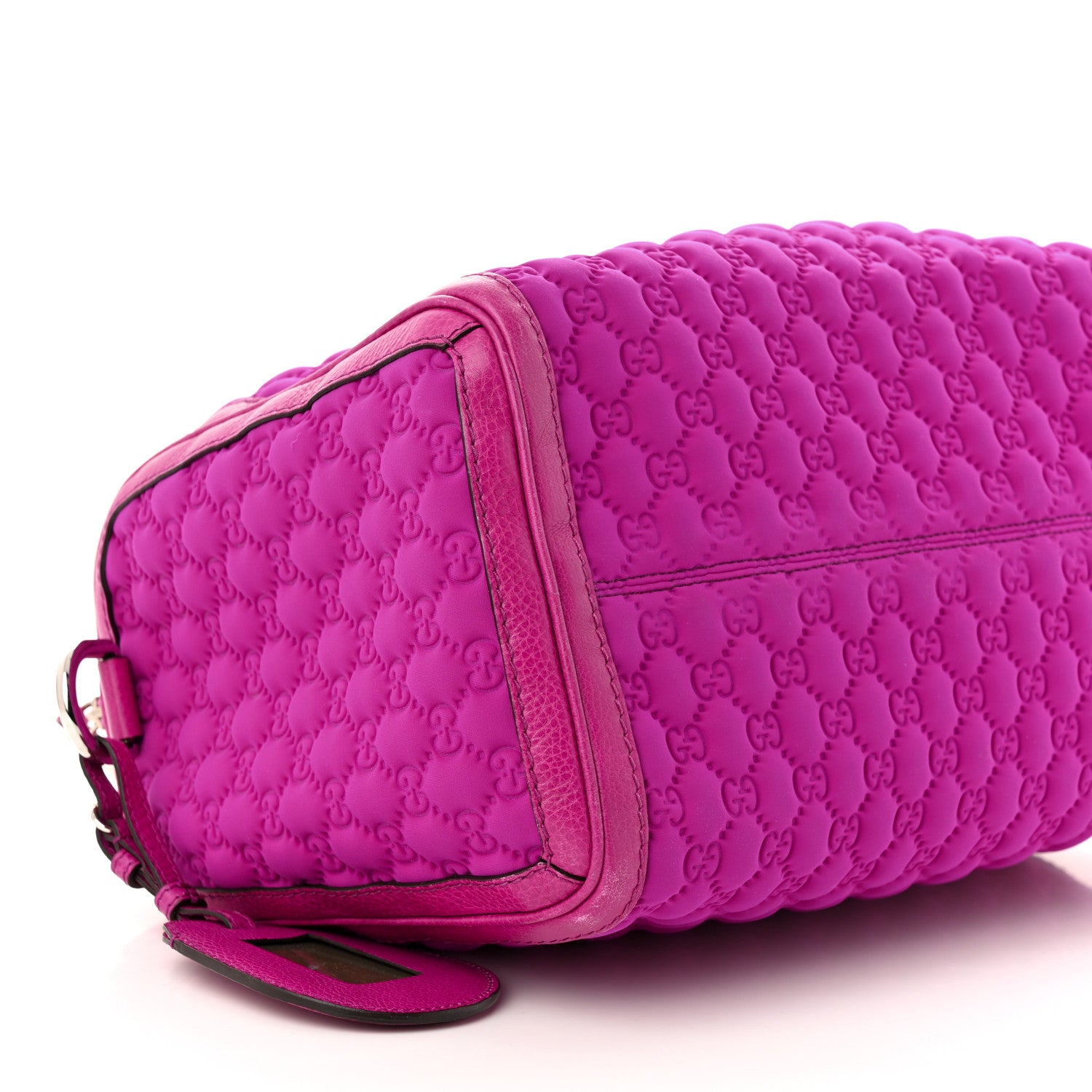 Gucci Guccissima Neoprene Techno Tag Medium Boston Magenta 9 of 11
