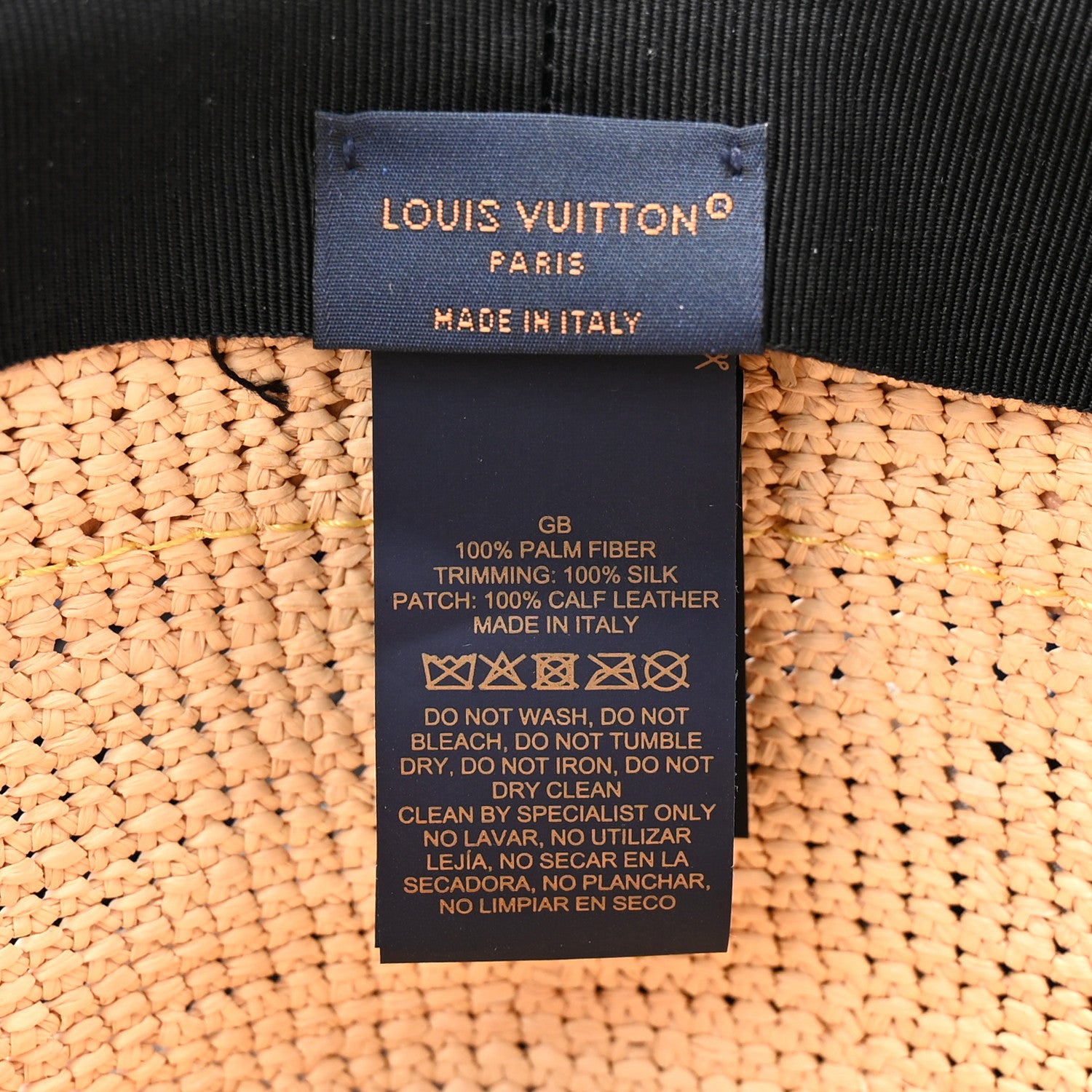 Louis Vuitton Raffia Panama Fedora M Natural 8 of 10