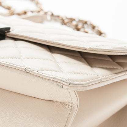 Chanel Sheepskin Quilted Large Beauty Lock Flap Beige Clair 7 of 9