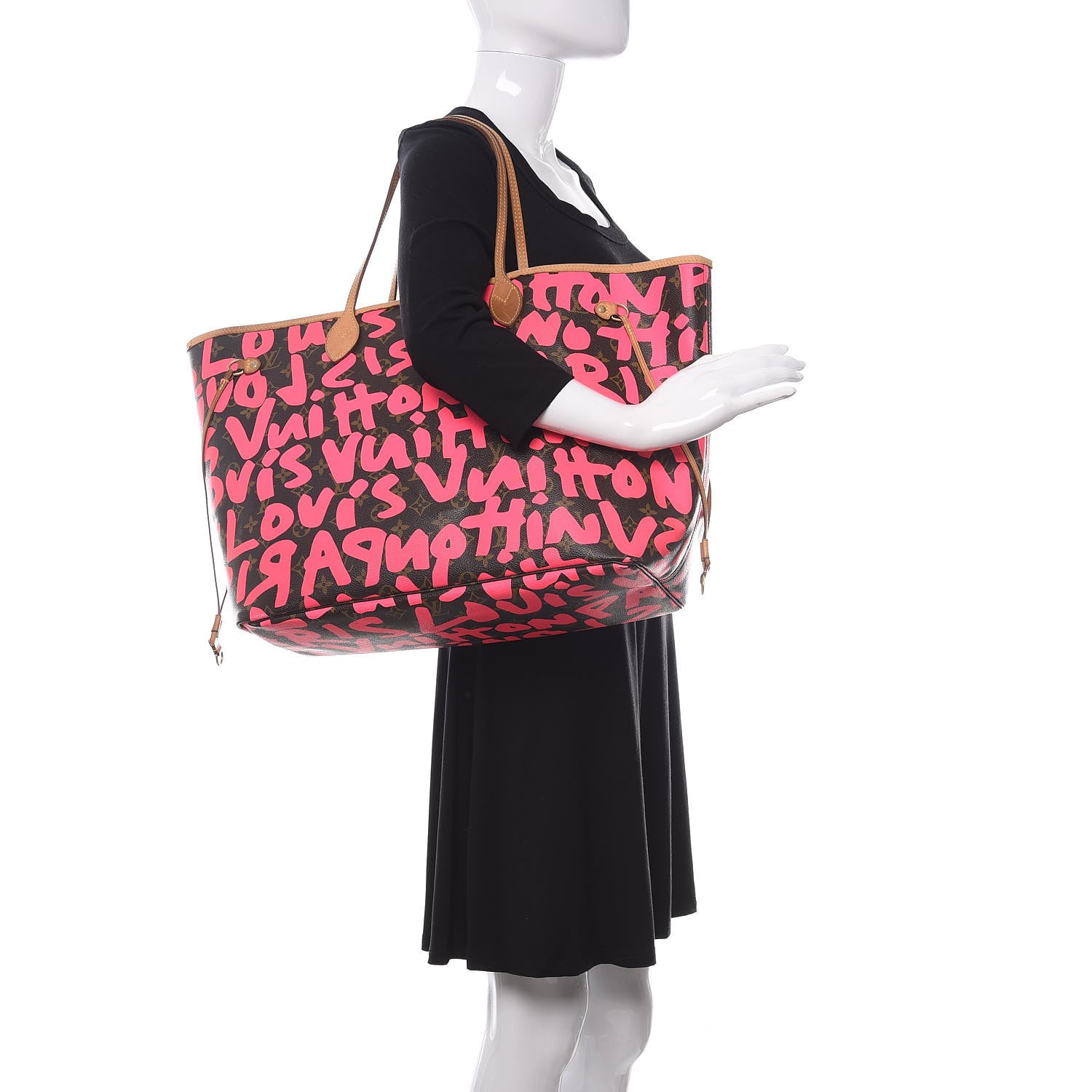 Louis Vuitton Monogram Graffiti Neverfull GM Fuchsia 2 of 22