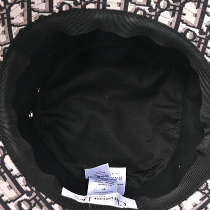 Christian Dior Cotton Large Brim Bucket Hat with Veil 57 Green Black 7 of 8