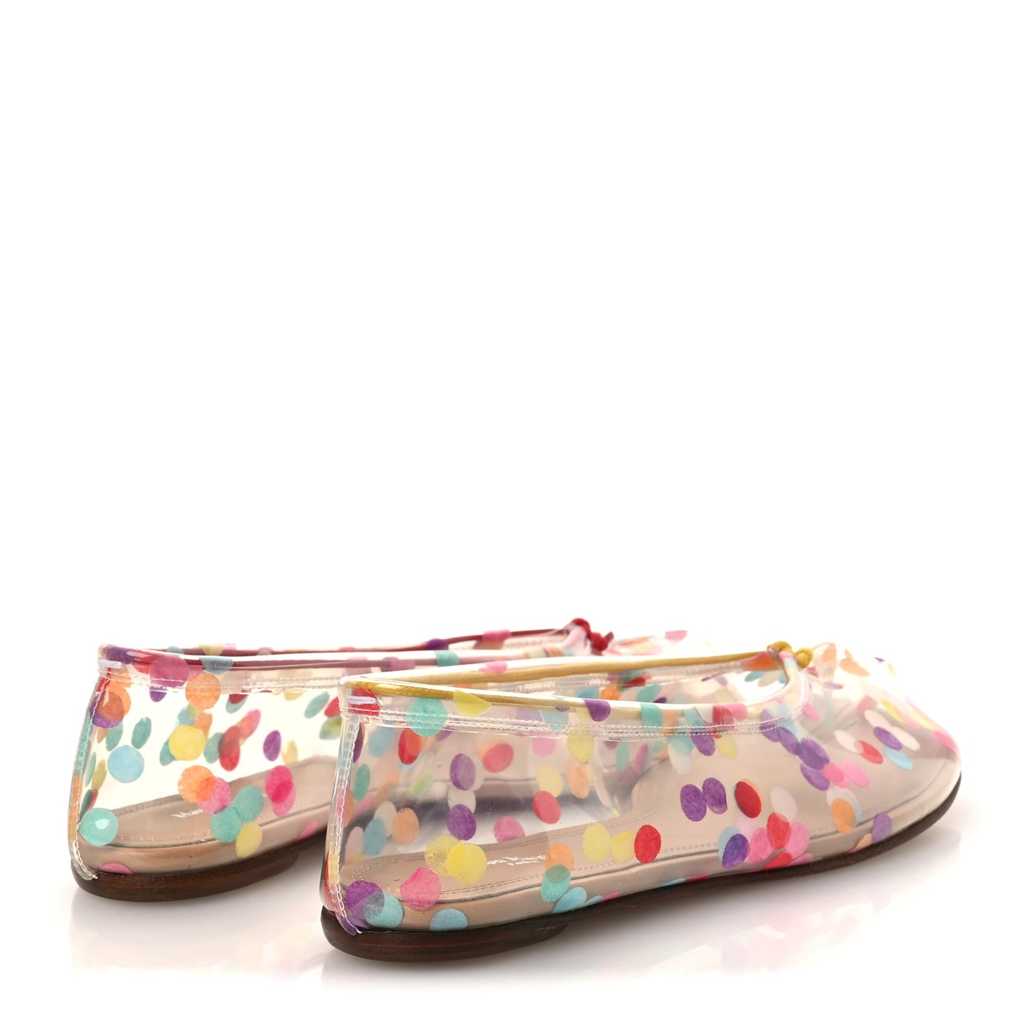 PVC Confetti Printed Tabi Ballerina Flats 39 Multicolor
