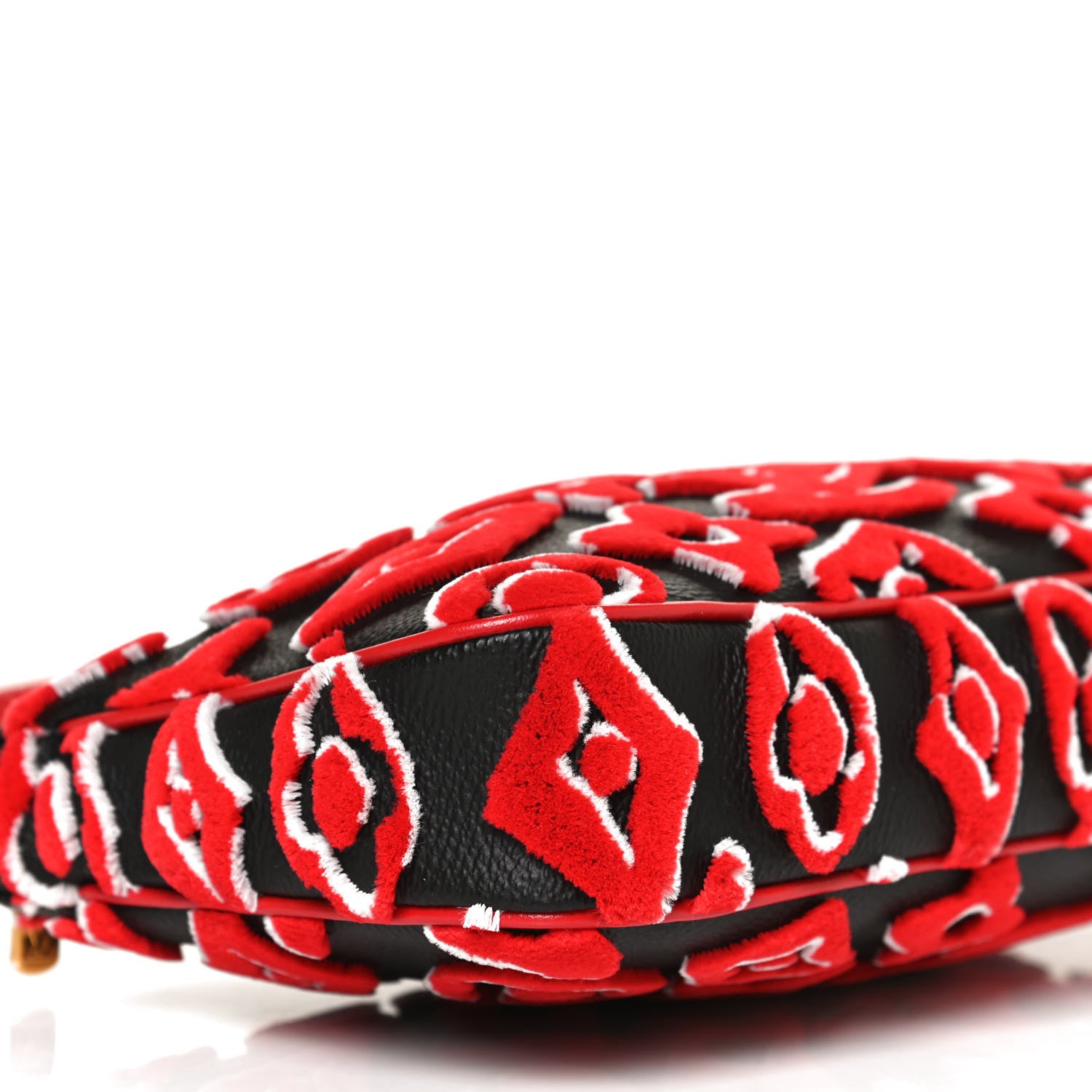Louis Vuitton X UF Tufted Monogram Pochette Accessories Black Red 9 of 13