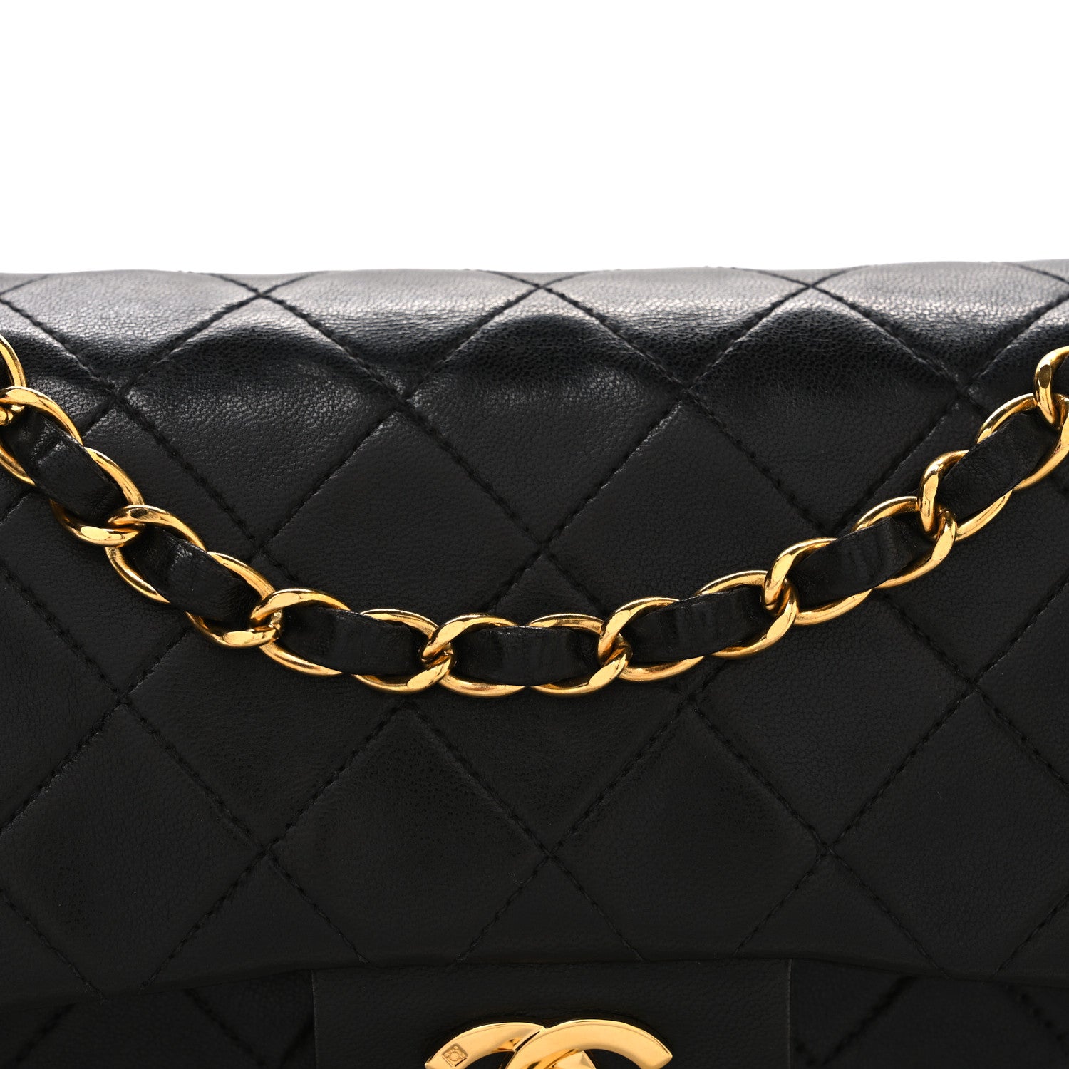 Chanel Lambskin Quilted Small Double Flap Black 9 of 11