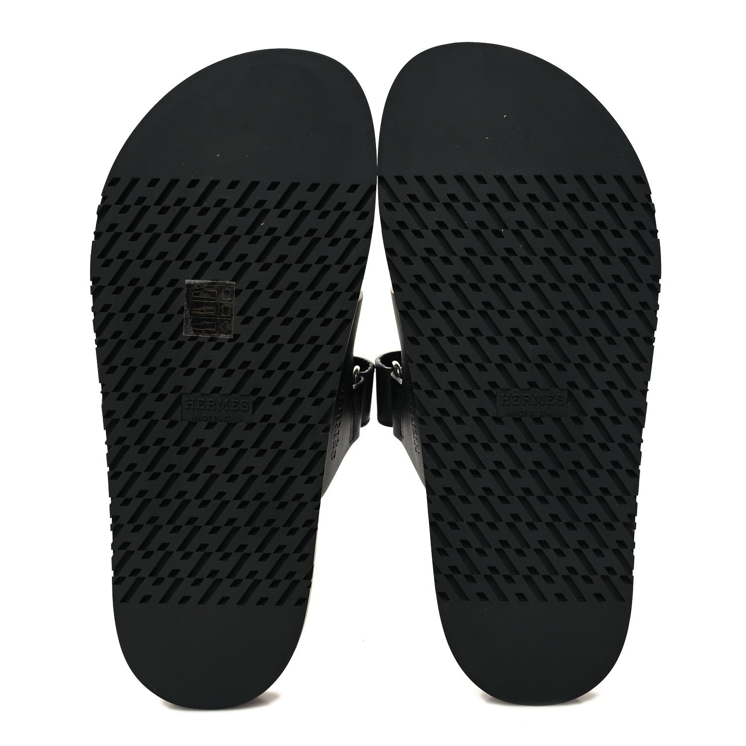 Hermes Calfskin Womens Chypre Sandals 38 Black 5 of 9