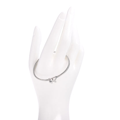 David Yurman Sterling Silver Diamond Bow Cable Collectibles Bracelet 2 of 4
