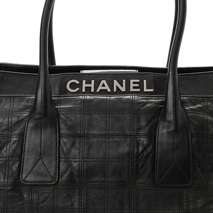Chanel Lambskin Square Stitched Lax Large Tote Black 8 of 11