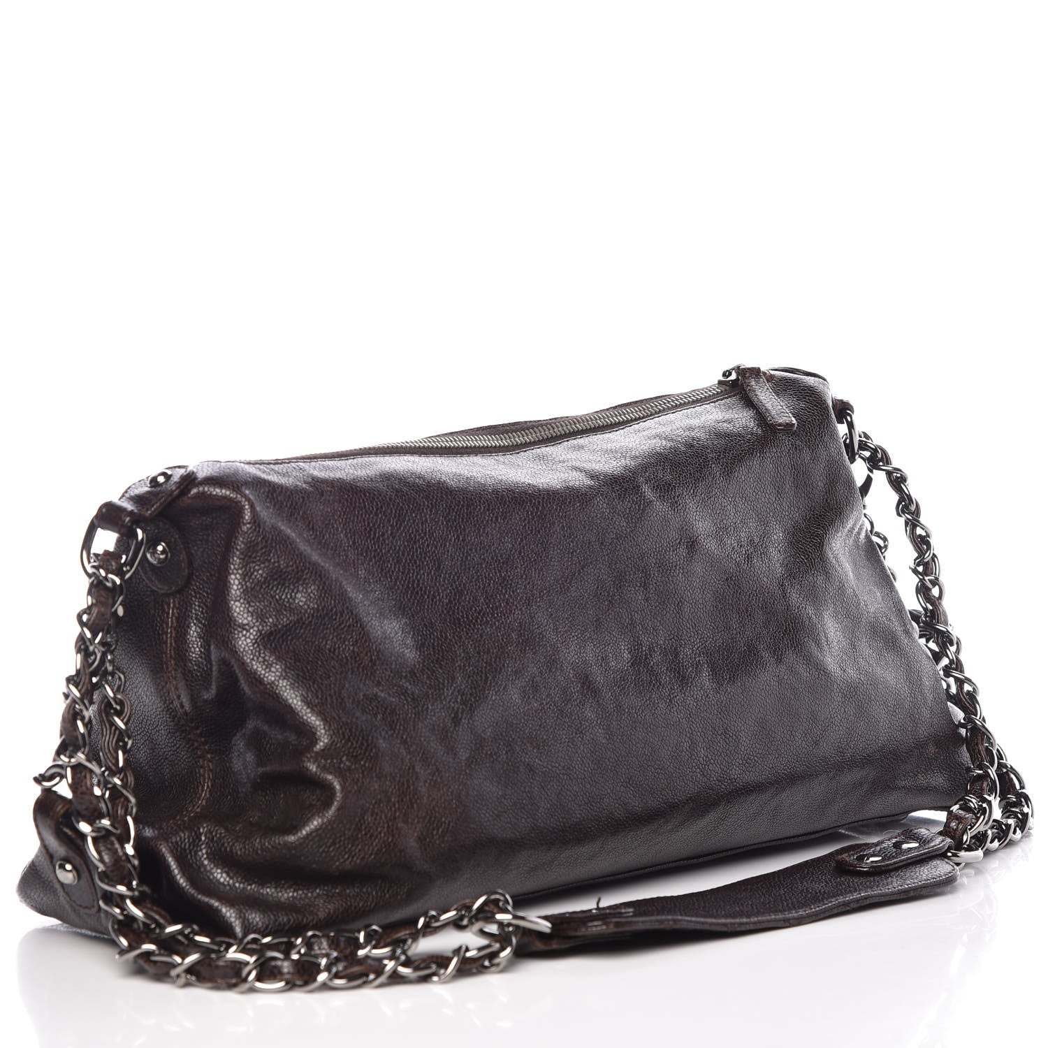 Chanel Glazed Caviar Pocket In The City Shoulder Bag Brown 3 of 11