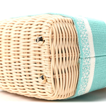 Christian Dior Wicker Oblique Mini Lady Dior Bag Aquamarina 9 of 9