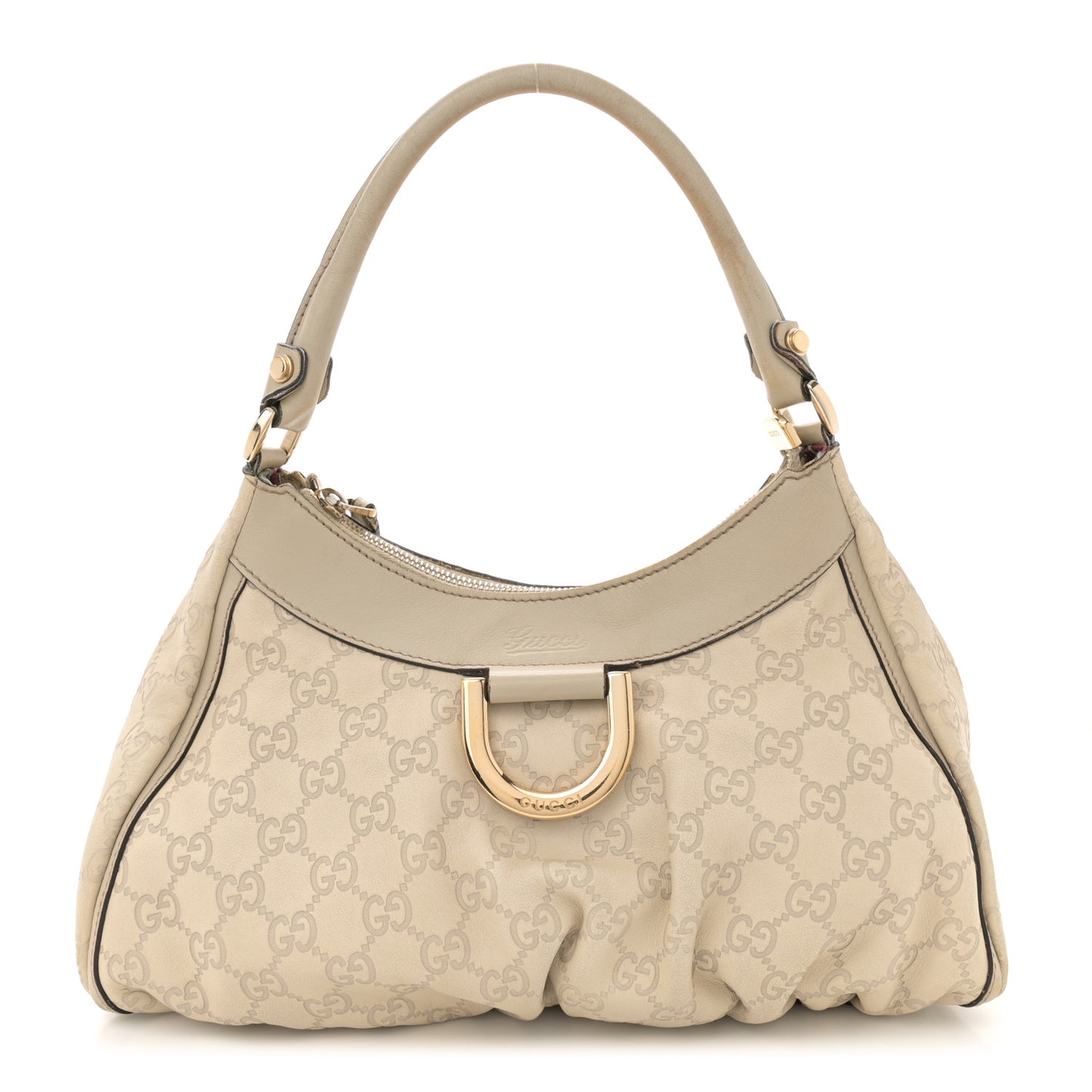 Guccissima Medium D Gold Hobo Off White