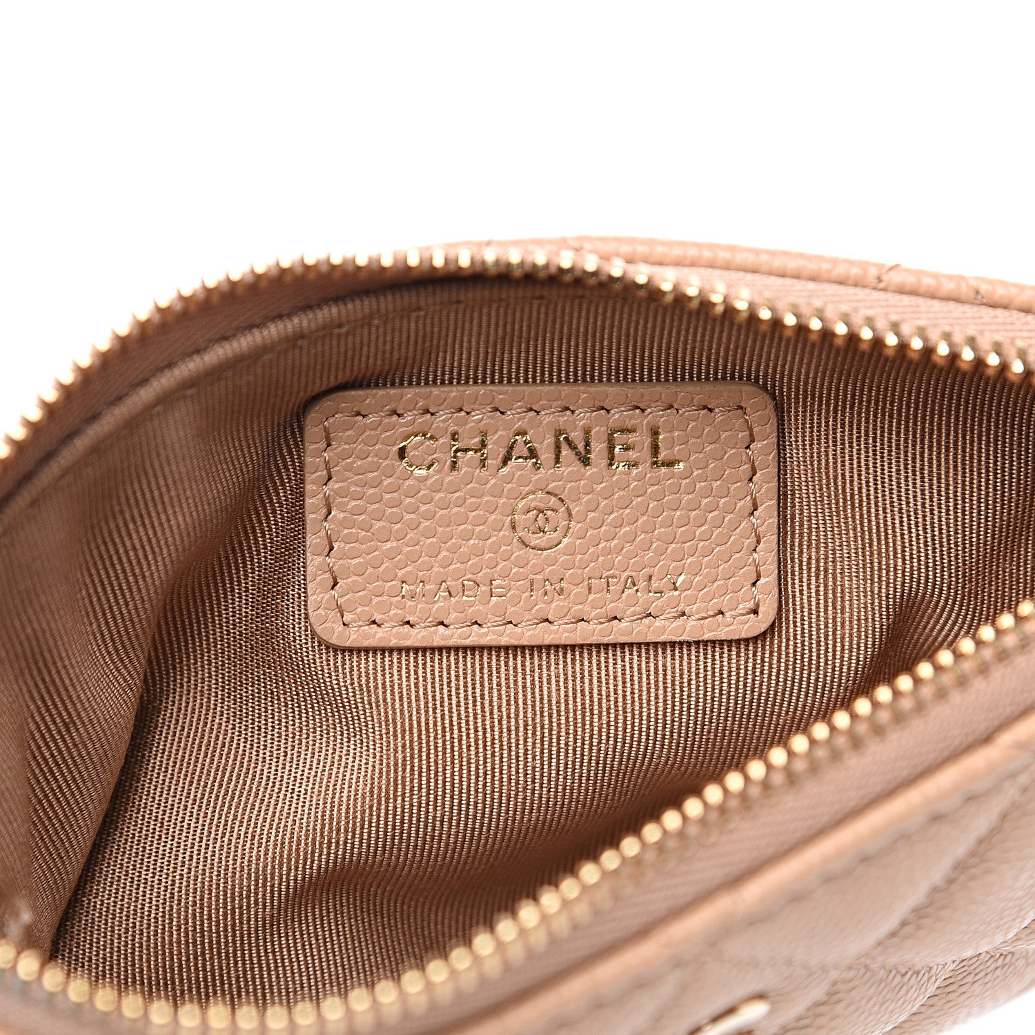 Chanel Caviar Quilted Small Cosmetic Case Beige 5 of 7