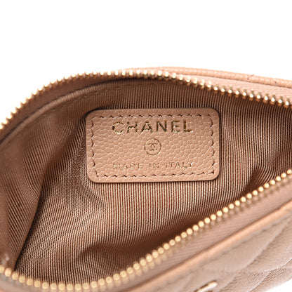 Chanel Caviar Quilted Small Cosmetic Case Beige 5 of 7