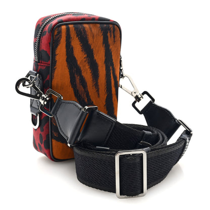 Dolce & Gabbana Nylon Tiger Print Logo Crossbody Bag Multicolor 3 of 9