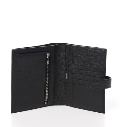 Hermes Epsom Bearn Compact Wallet Black 4 of 7