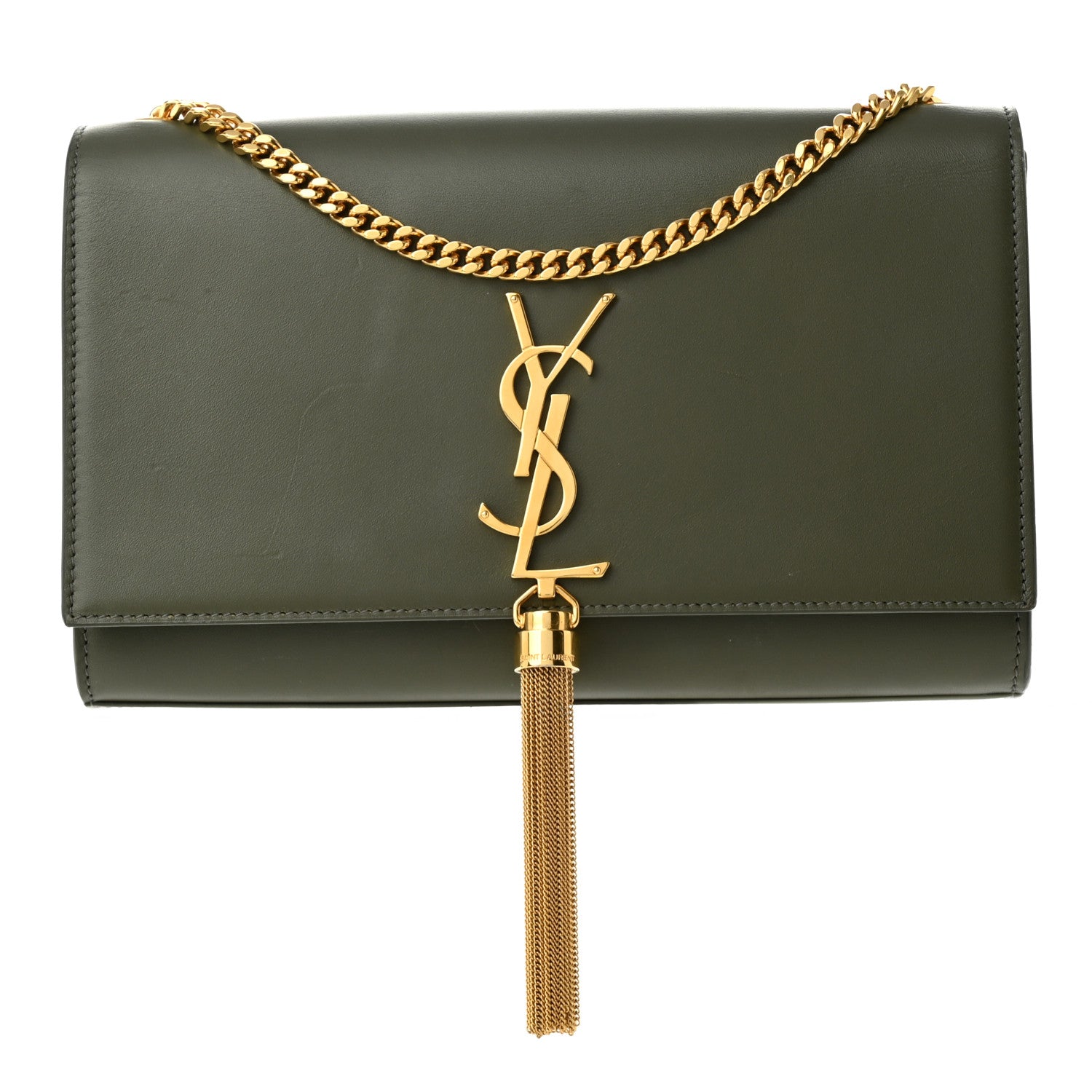Saint Laurent Smooth Calfskin Medium Classic Monogram Kate Tassel Satchel 1 of 12