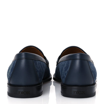 Christian Dior X DENIM TEARS Denim Calfskin Oblique Granville Loafers 43 Blue 6 of 11