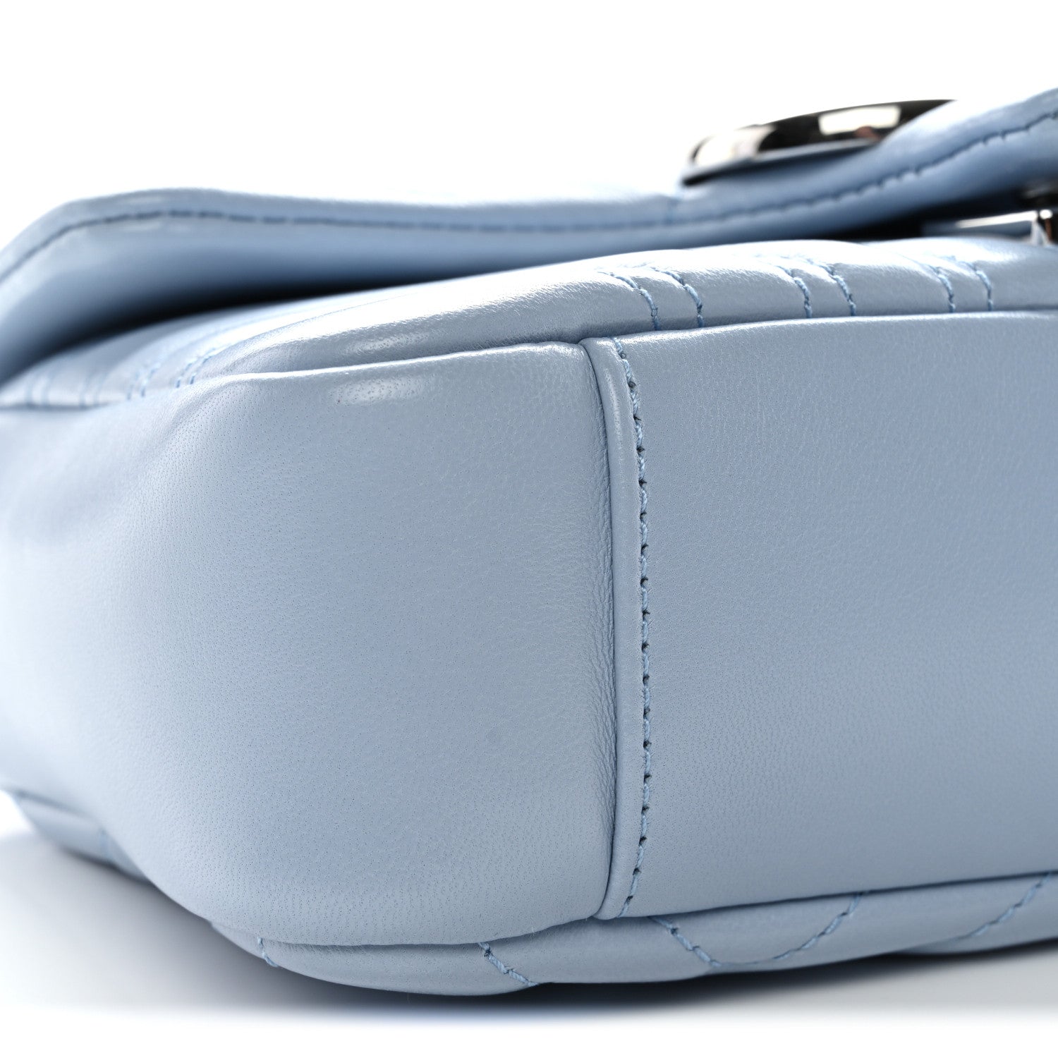 Gucci Lambskin Matelasse Small GG Marmont Shoulder Bag Porcelain Light Blue 9 of 10