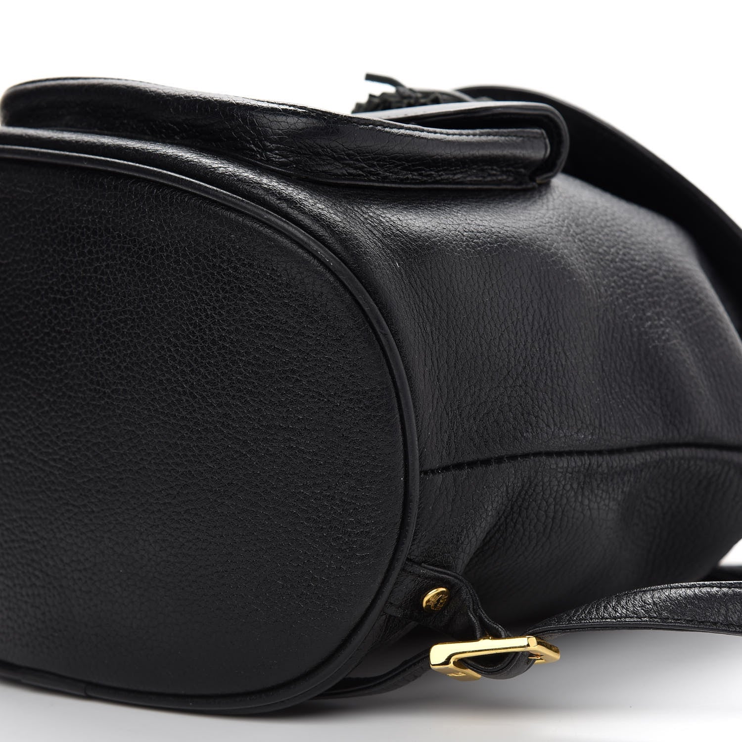 MCM Grained Calfskin Studded Drawstring Backpack Black 11 of 11