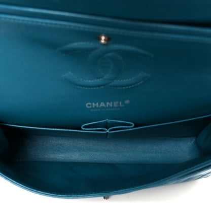 Chanel Lambskin Quilted Medium Double Flap Turquoise 9 of 23