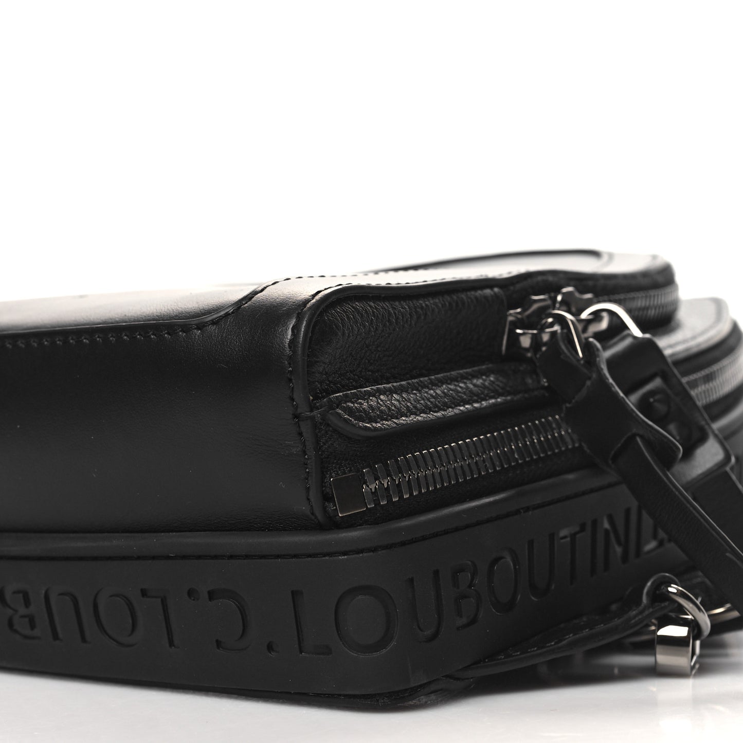 CHRISTIAN LOUBOUTIN Calfskin Loubifunk Crossbody Black