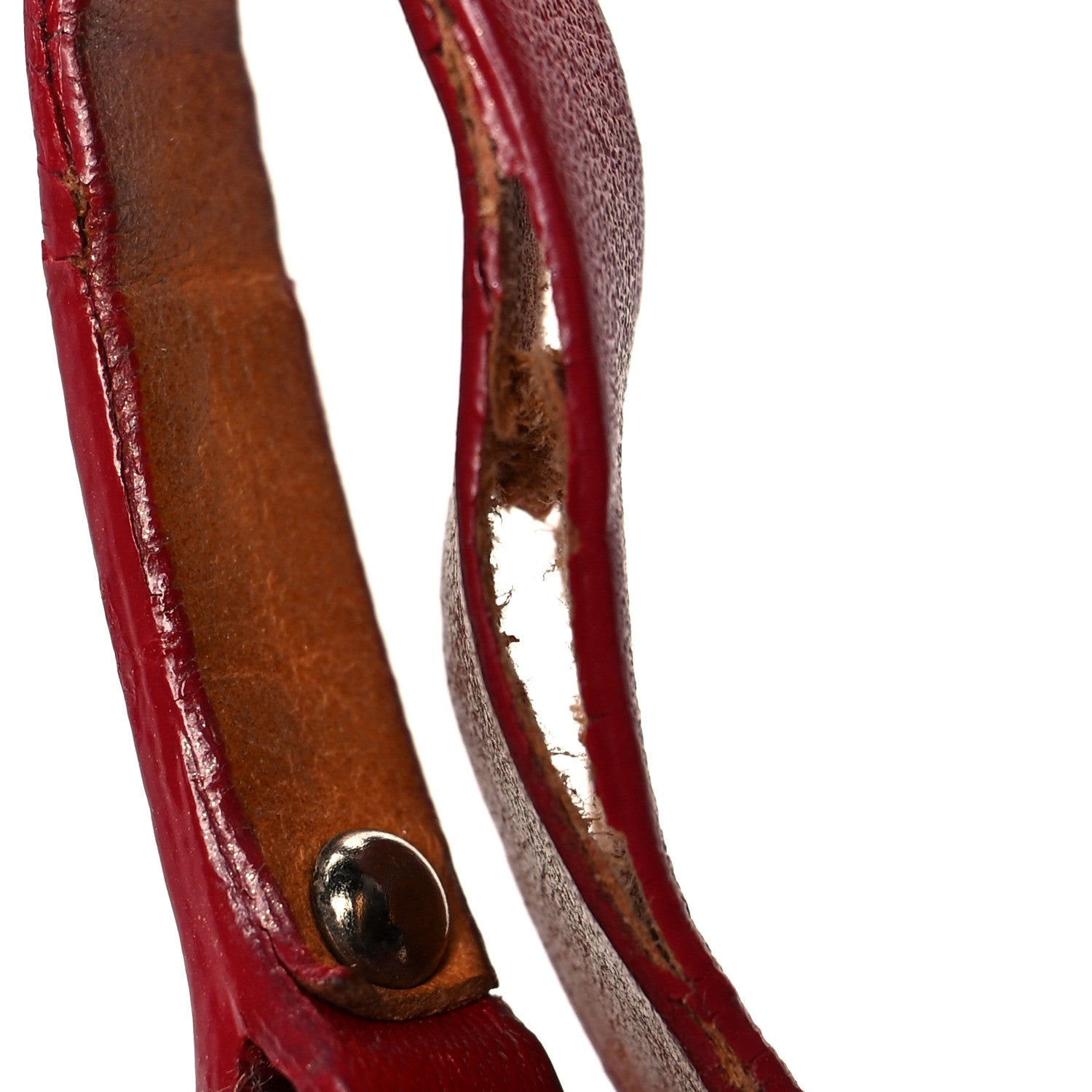 Christian Dior Glazed Calfskin Bondage Wristlet Clutch Rouge 12 of 14