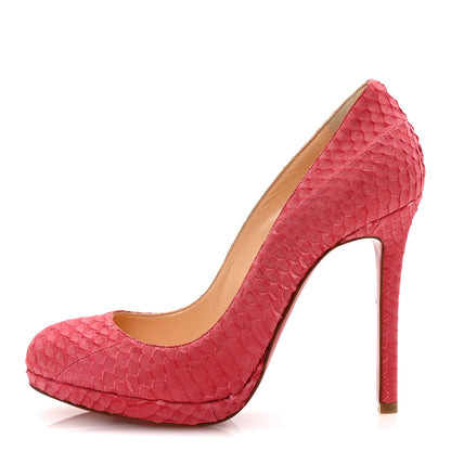 Christian Louboutin Watersnake Nubuck Neofilo 120 Pumps 36 Framboisine 1 of 9