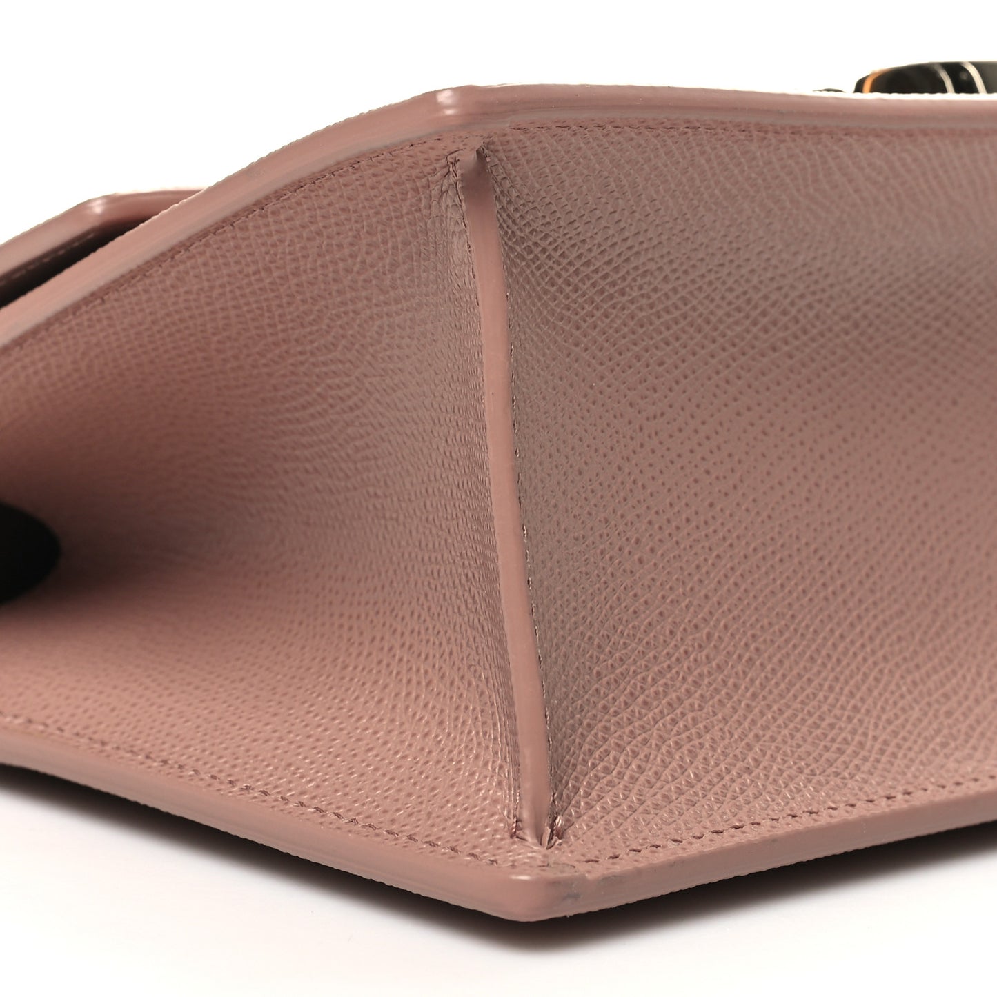 Grained Calfskin Embossed 30 Montaigne Chain Flap Bag Blush