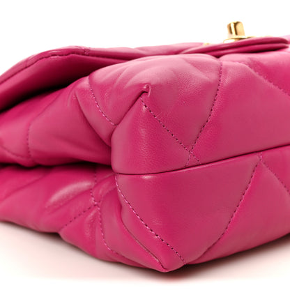 Chanel Lambskin Quilted Small Chain Top Handle Flap Fuchsia 11 of 13