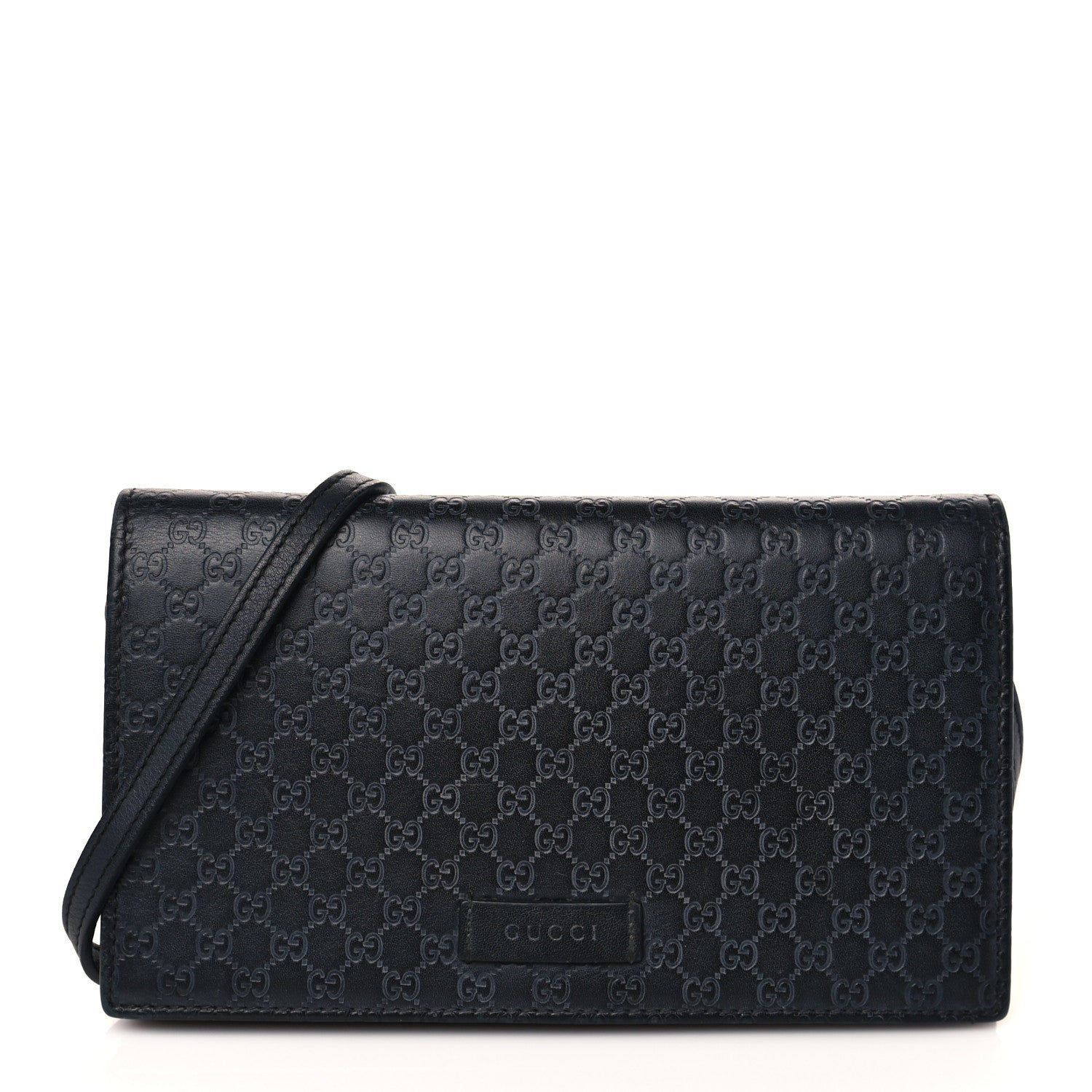 Gucci Microguccissima Crossbody Wallet Black 1 of 9