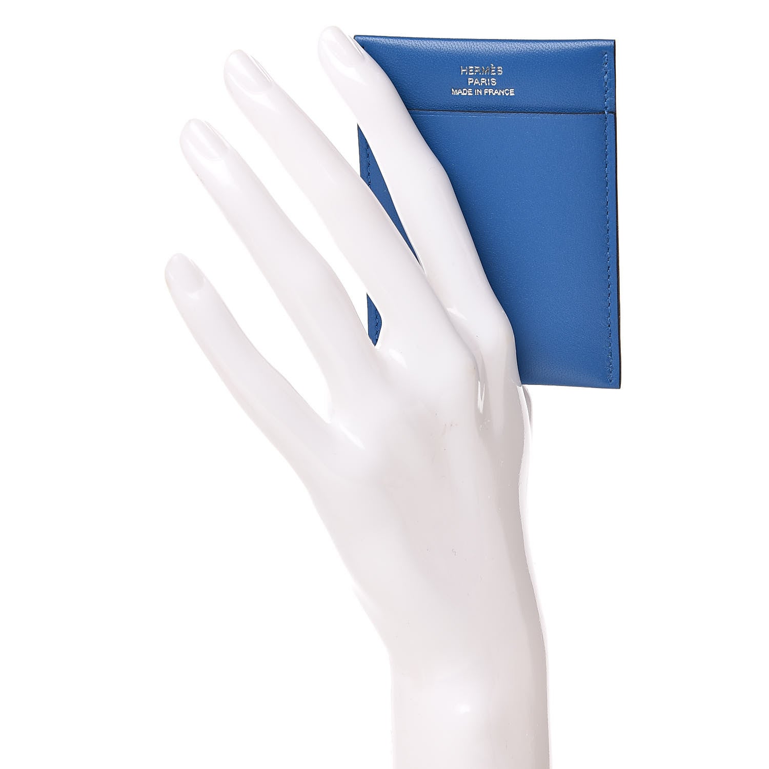 Hermes Silkiss Lambskin MC2 Gama Card Holder Bleu Zellige 2 of 6