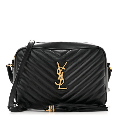 Saint Laurent Calfskin Matelasse Monogram Lou Camera Bag Black 1 of 12