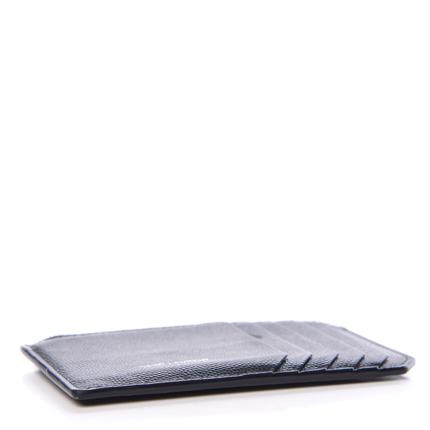Grained Calfskin 5 Fragments Zip Pouch Card Holder Deep Marine