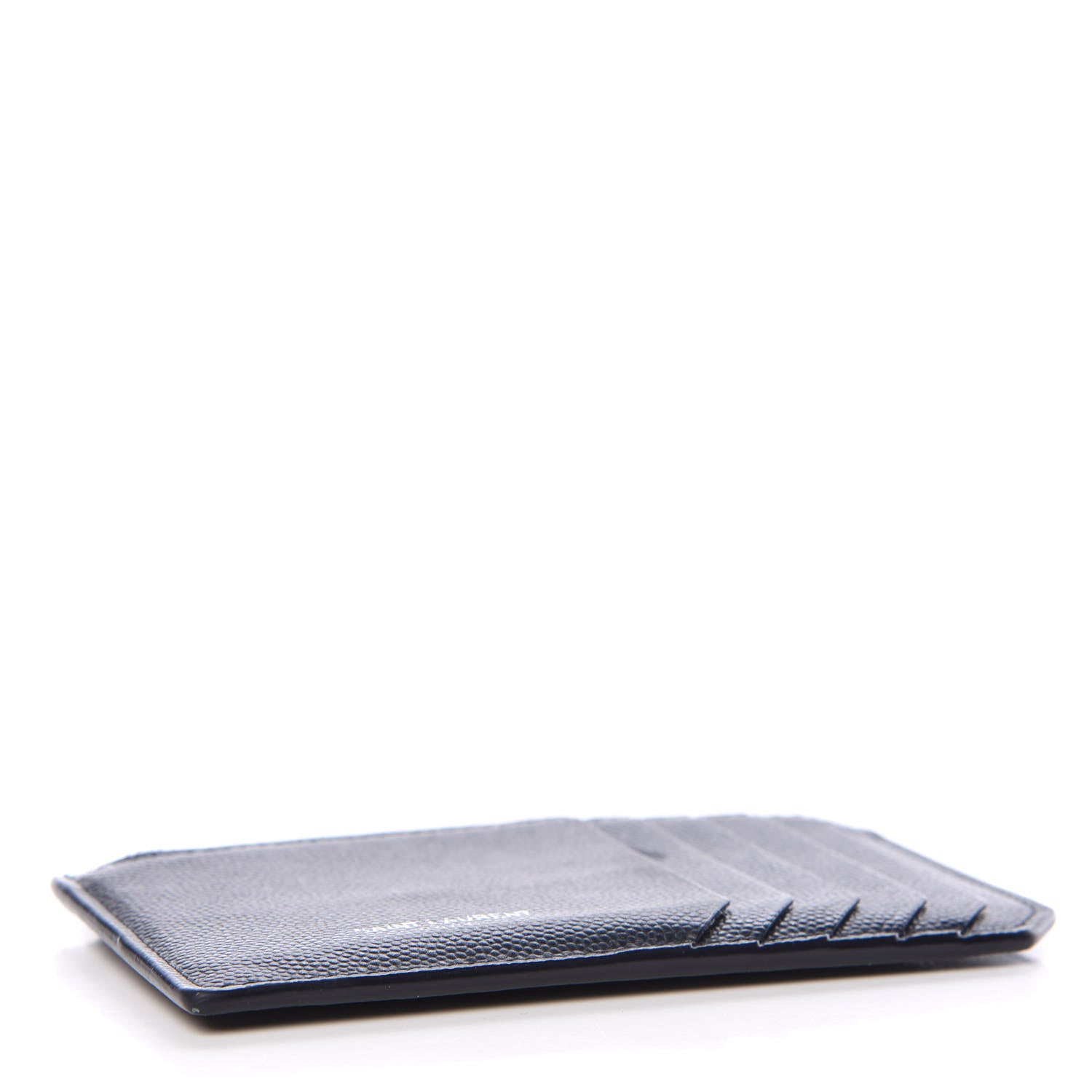 Saint Laurent Grained Calfskin 5 Fragments Zip Pouch Card Holder Deep Marine 4 of 10