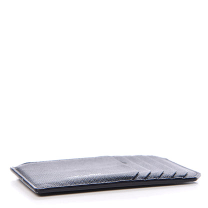 Saint Laurent Grained Calfskin 5 Fragments Zip Pouch Card Holder Deep Marine 4 of 10