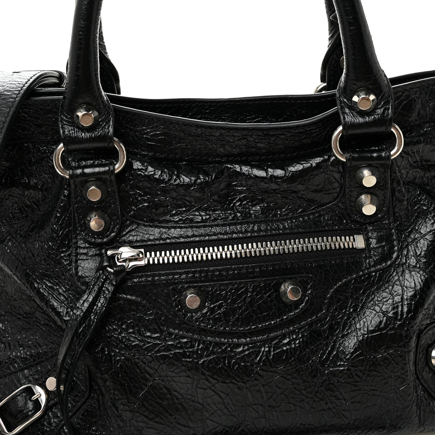 Balenciaga Agneau Arena Silver Hardware Small Le City Black 7 of 9