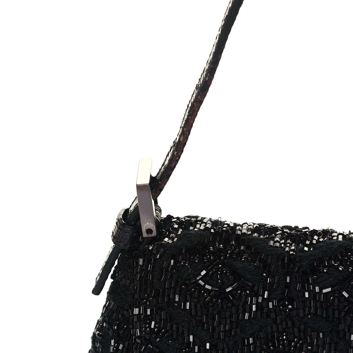 Fendi Lizard Beaded Mini Mama Baguette Black 12 of 13