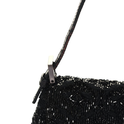 Fendi Lizard Beaded Mini Mama Baguette Black 12 of 13