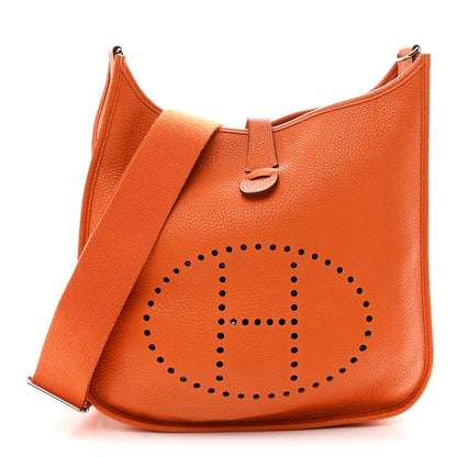 Hermes Taurillon Clemence Evelyne III GM Orange 2 of 19