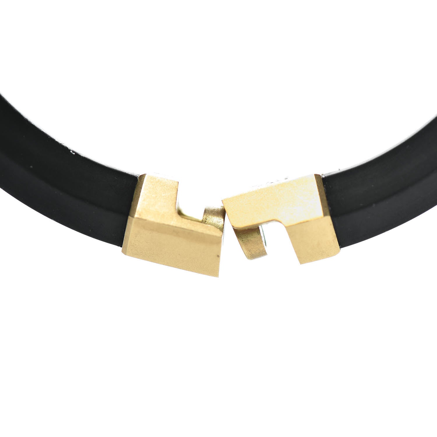 David Yurman 18K Yellow Gold Rubber Mens 10.5mm Hex Bracelet M Black 6 of 6