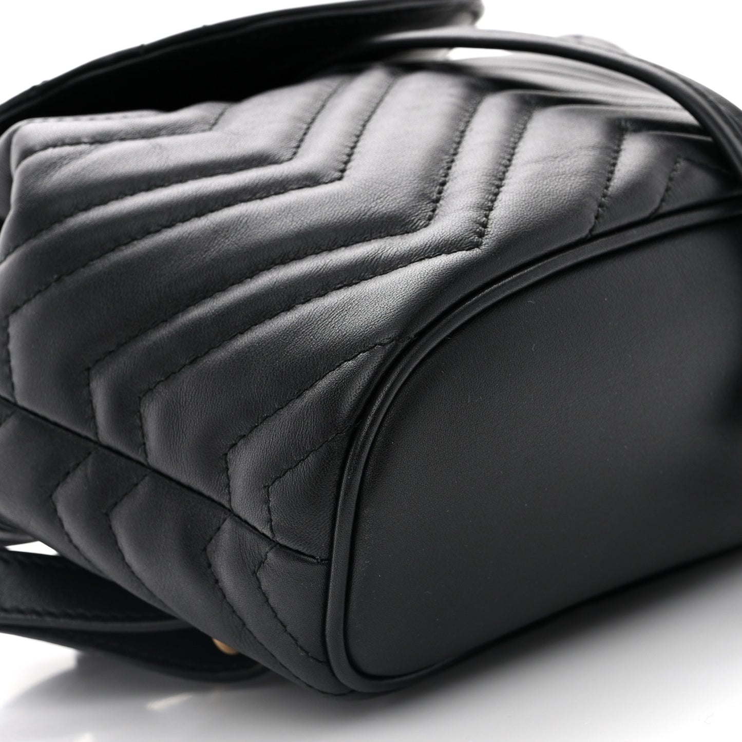 Calfskin Matelasse GG Marmont Flap Backpack Black