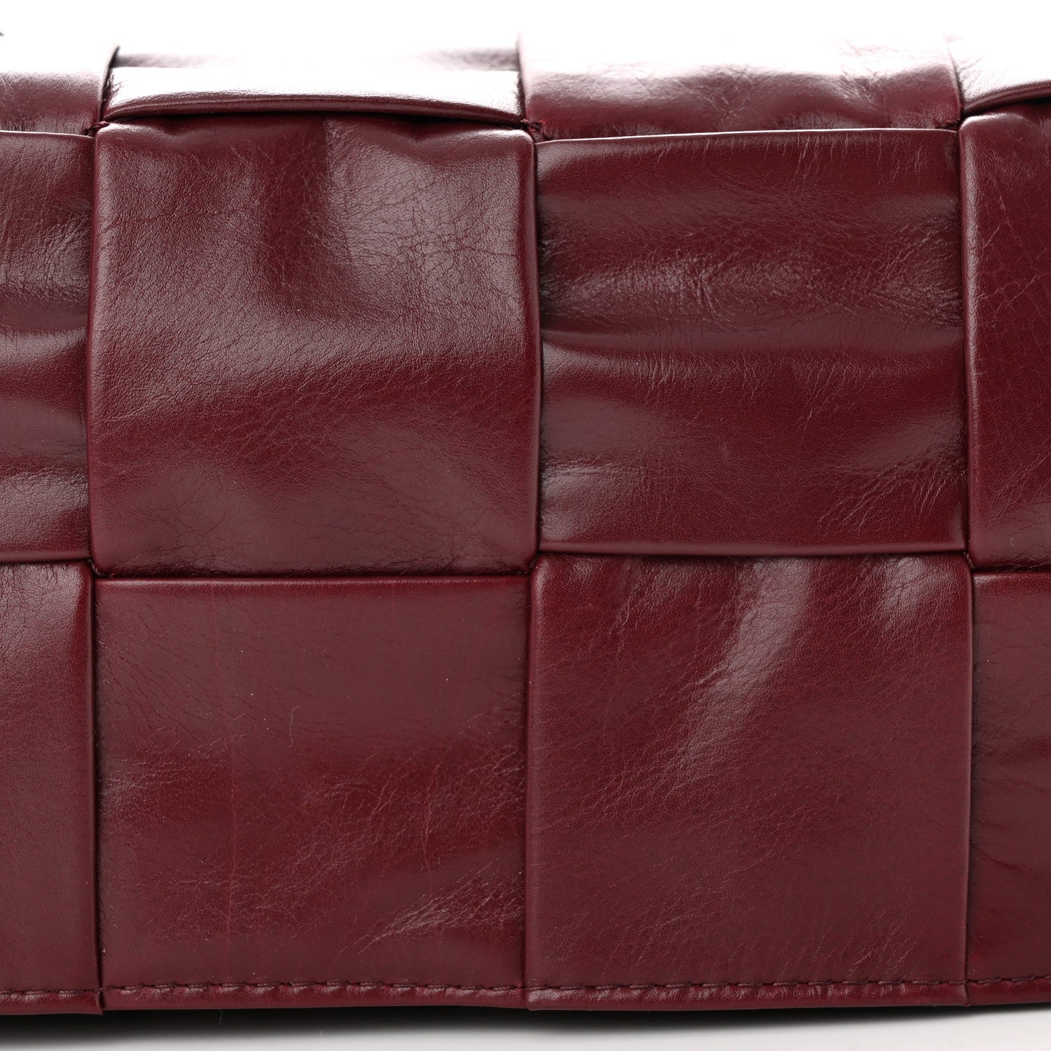 Bottega Veneta Paper Calfskin Intrecciato Cassette Belt Bag Bordeaux 8 of 11