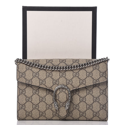 Gucci GG Supreme Monogram Mini Dionysus Chain Wallet Beige Taupe 11 of 11