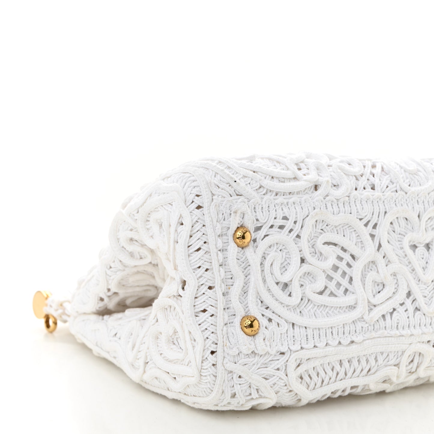 Cordonetto Lace Medium Miss Sicily Satchel White